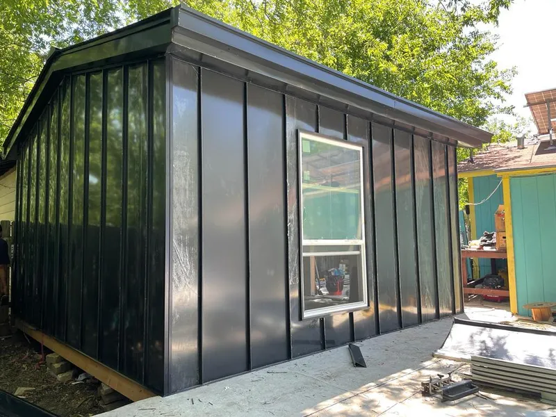 Black standing seam metal wall panels for Metal Roof Installation in Delmar